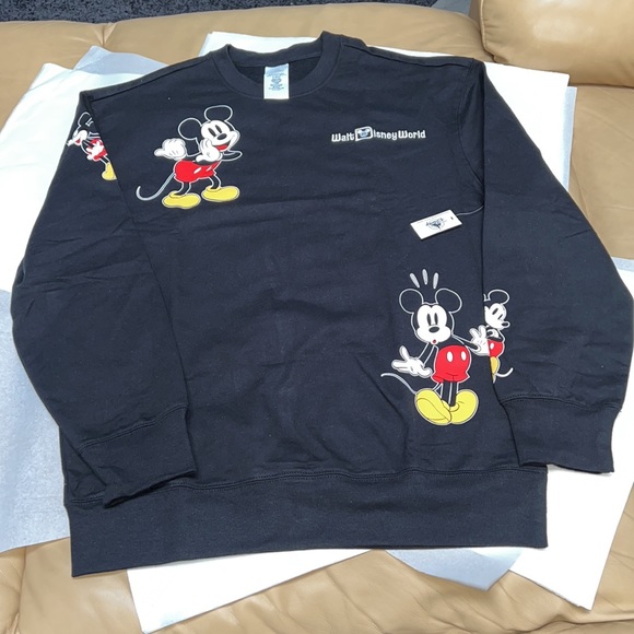 Disney UNISEX  Mickey Mouse Expressions Pullover Sweatshirt for Adults - Picture 1 of 14
